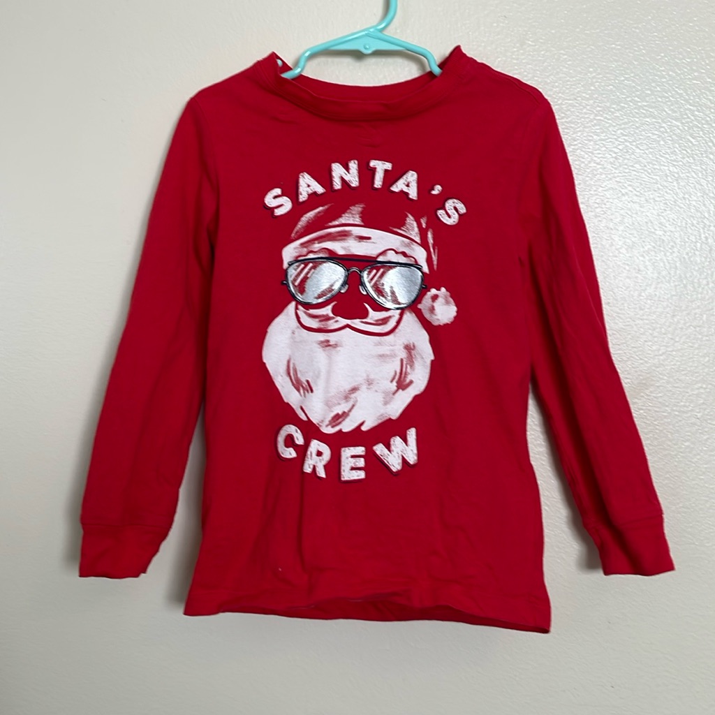 Toddler Boys Santa Long Sleeve T Shirt